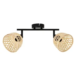Barra di faretti 2 paralumi Hanoi Beige
