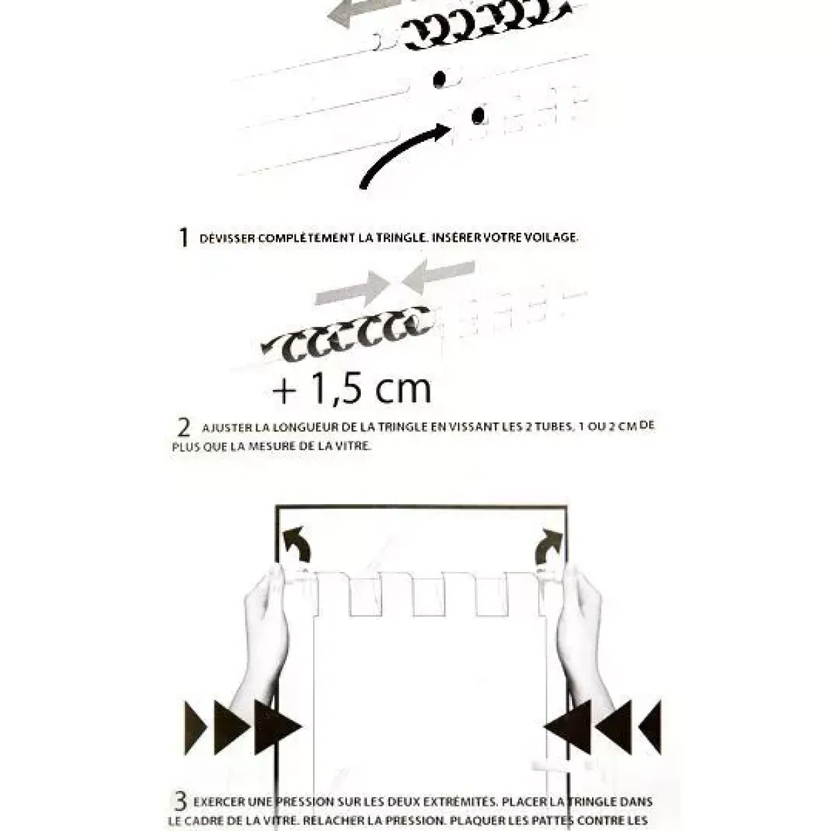 Online Bastone tenda Fix'vit (30 a 50 cm) Tende Trasparenti : Aste, Bastoni Supporti