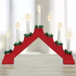 Candeliere luminoso Timer Rosso