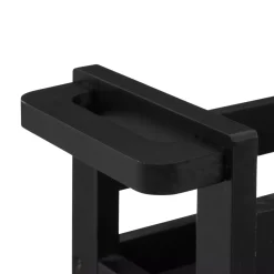Carrello con 3 livelli a rotelle (40 x 15 x 75 cm) Colorama Nero