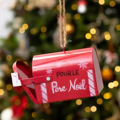 Cassetta postale di Natale da appendere (8 cm) Rosso