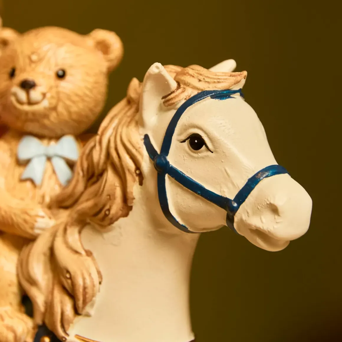 Cavallo a Dondolo (H20 cm) Fata e Orsetto di Natale
