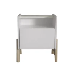 Comodino con cassetto bambino legno (H49 cm) Gabin Bianco