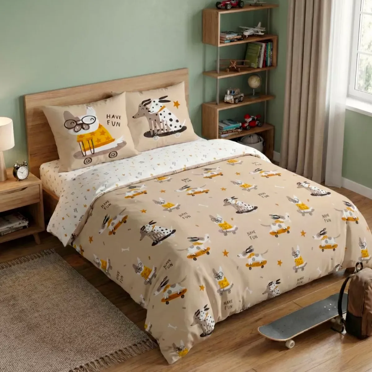 Hot Completo lenzuola per bambini con 2 federe in cotone Isidore Biancheria Da Letto Bambini