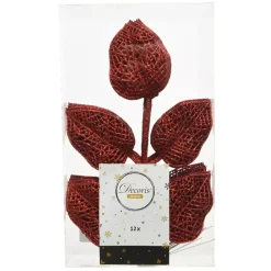 Confezione di 12 foglie Alpine Rosso