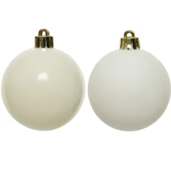 Confezione di 6 palline di Natale (D80 mm) Alpine Bianco panna