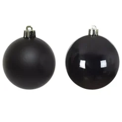 Confezione di 6 palline di Natale (D80 mm) Alpine Nero