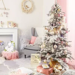 Confezione di 30 palline di Natale assortimento Alpine Bianco perlato