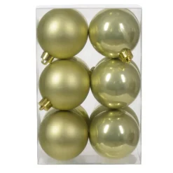Confezione di 12 palline di Natale (D60 mm) Alpine Pistacchio