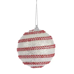 Confezione di 12 palline di Natale (Ø80 mm) Venusa Rosso