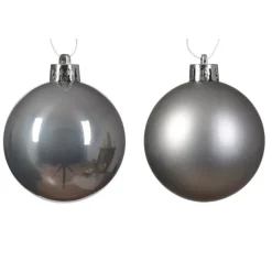 Confezione di 12 palline di Natale (D60 mm) Alpine Grigo marmo