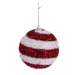 Confezione di 3 palline di Natale (Ø100 mm) Spiralis Rosso