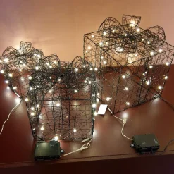 Confezione di 3 regali luminosi a pile Bianco caldo