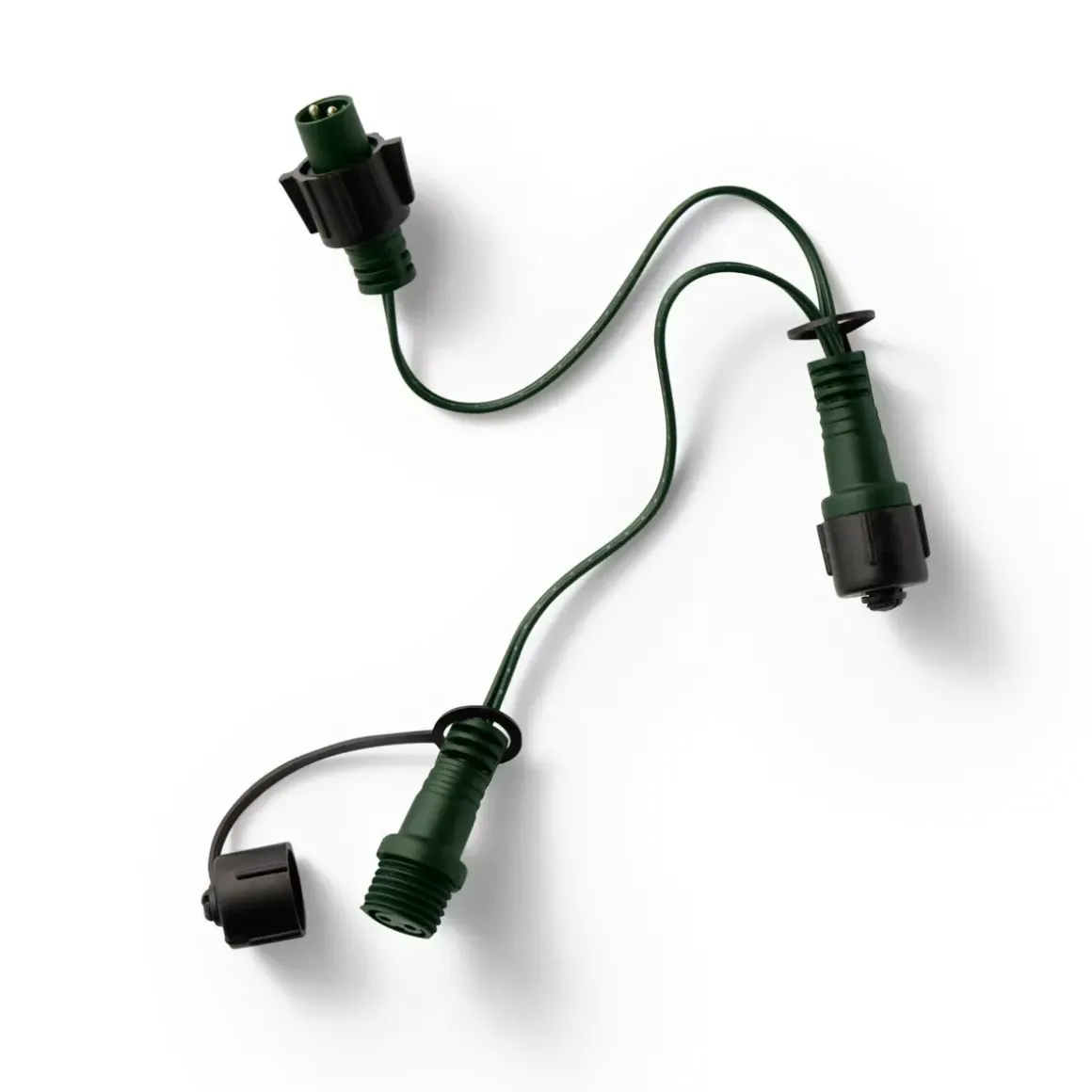 Connettore cavo verde 3 ghirlande sistema LED Collegabili