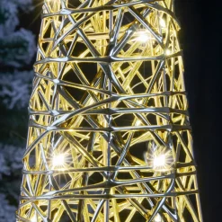 Cono luminoso con pile 30 micro LED (H60 cm) Éclats Bianco caldo