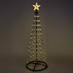 Cono luminoso Digital 370 Micro Led (H210 cm) Twinkling Nero e bianco Caldo