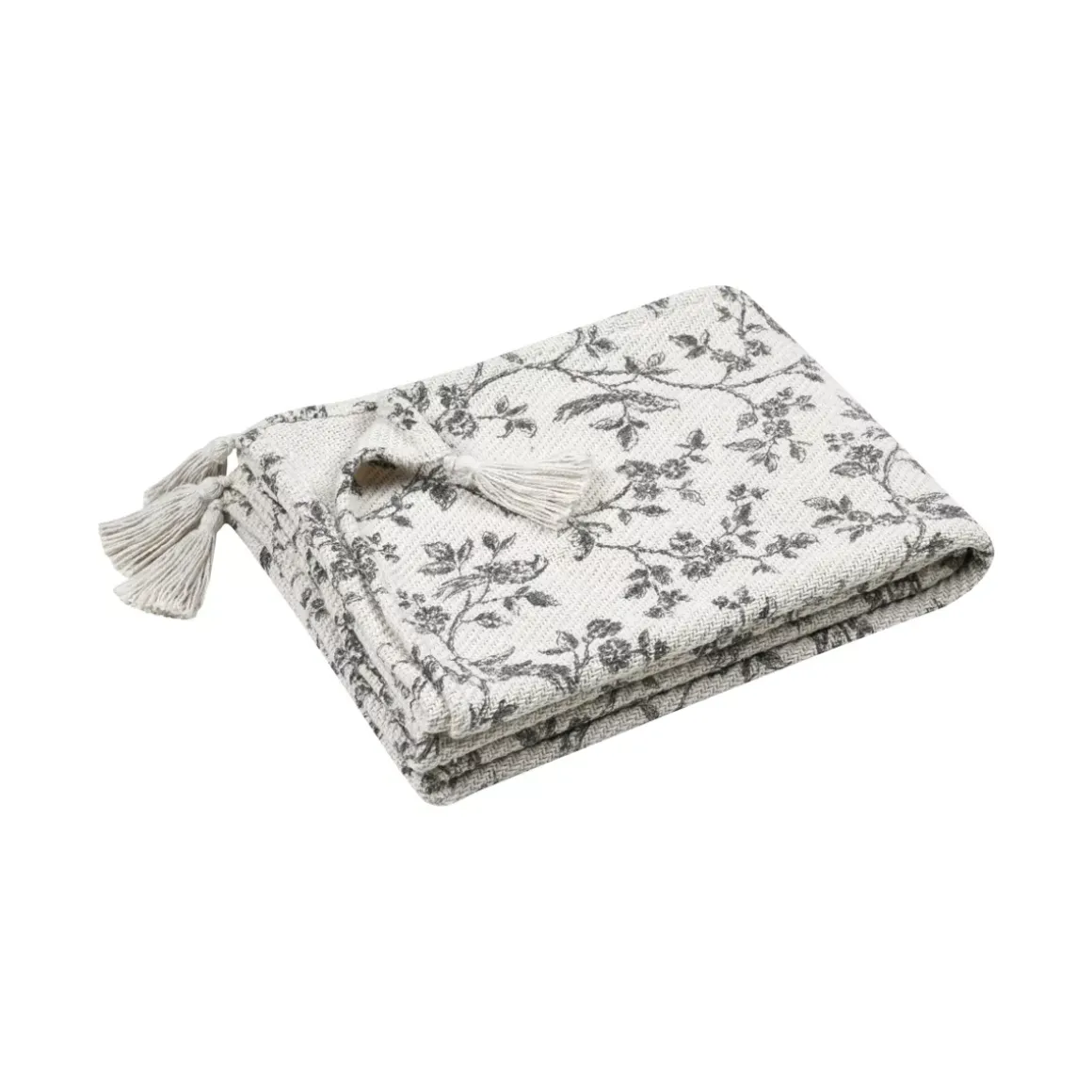 Coperta di cotone riciclato per divano (125 x 150 cm) Clarine Ecru