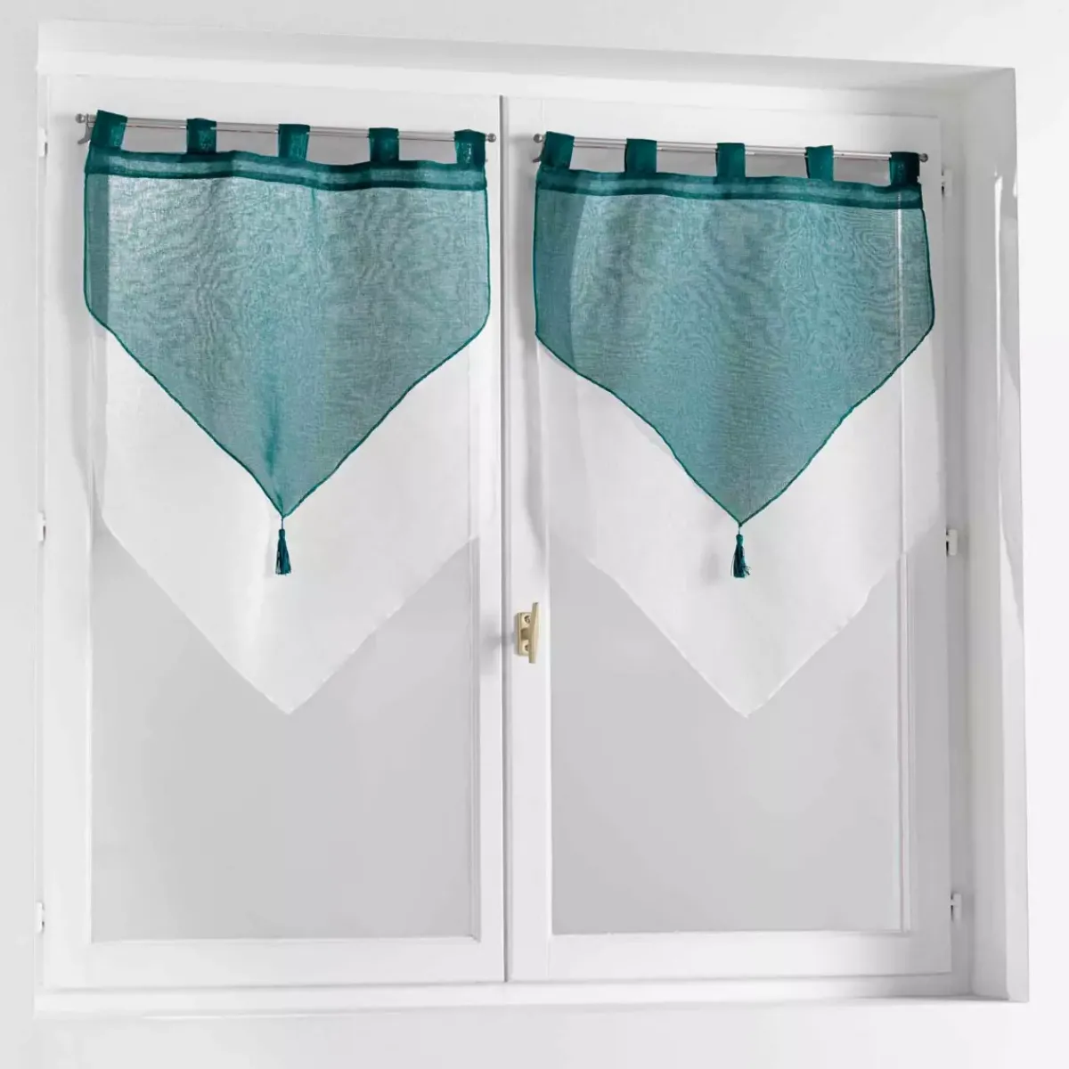 Hot Coppia di tendine Duetto e bianco Tende Trasparenti