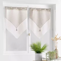 Sale Coppia di tendine Duetto e bianco Tende Trasparenti