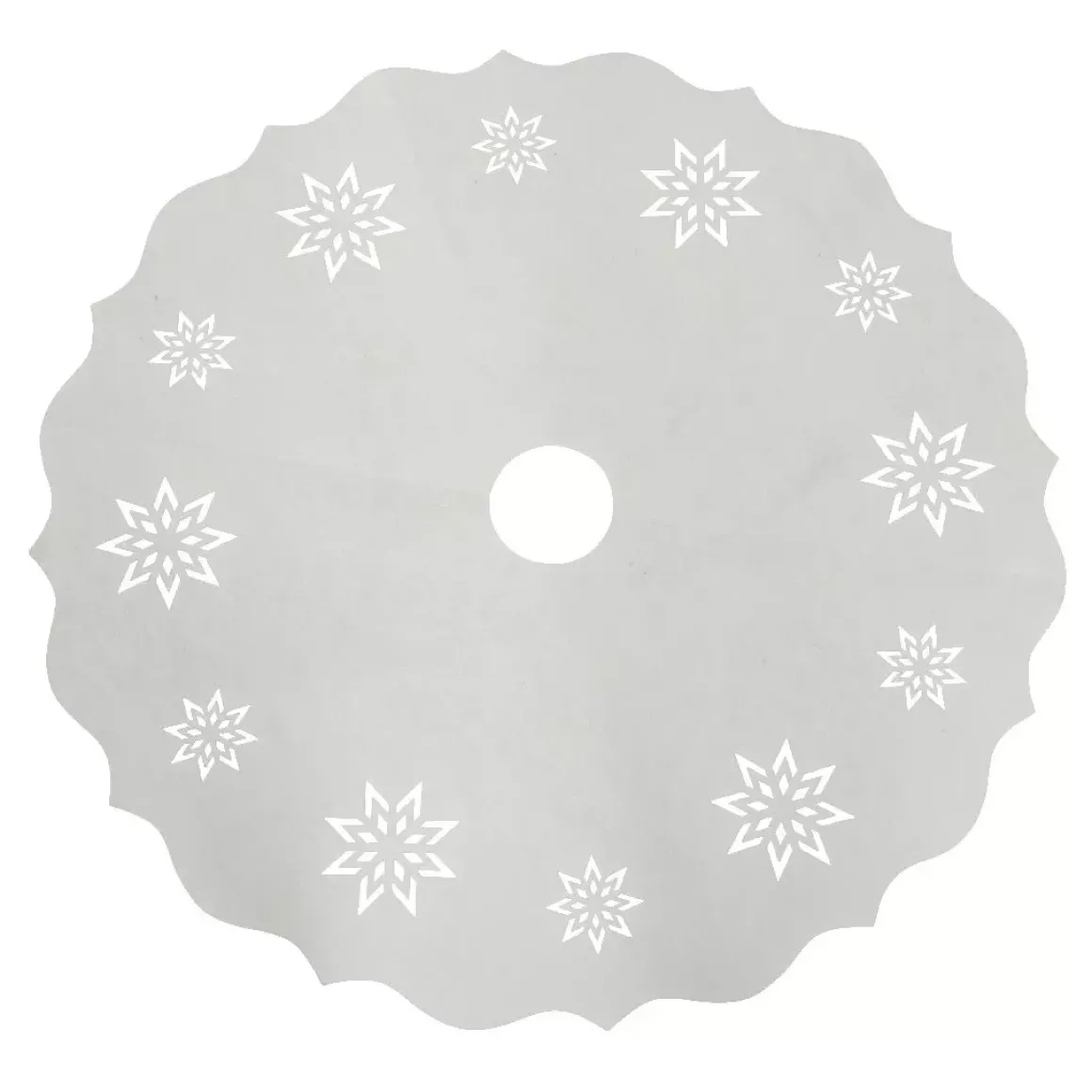 copri base albero di raso Bianco