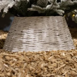 Copri base albero vimini (D57 cm) Salice intrecciato Bianco