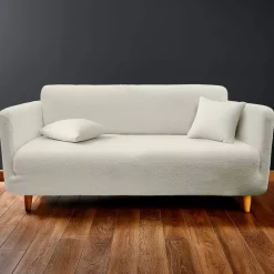 Online Copridivano effetto bouclé (225 x 245 cm) Laina Copridivani E Coprisedia
