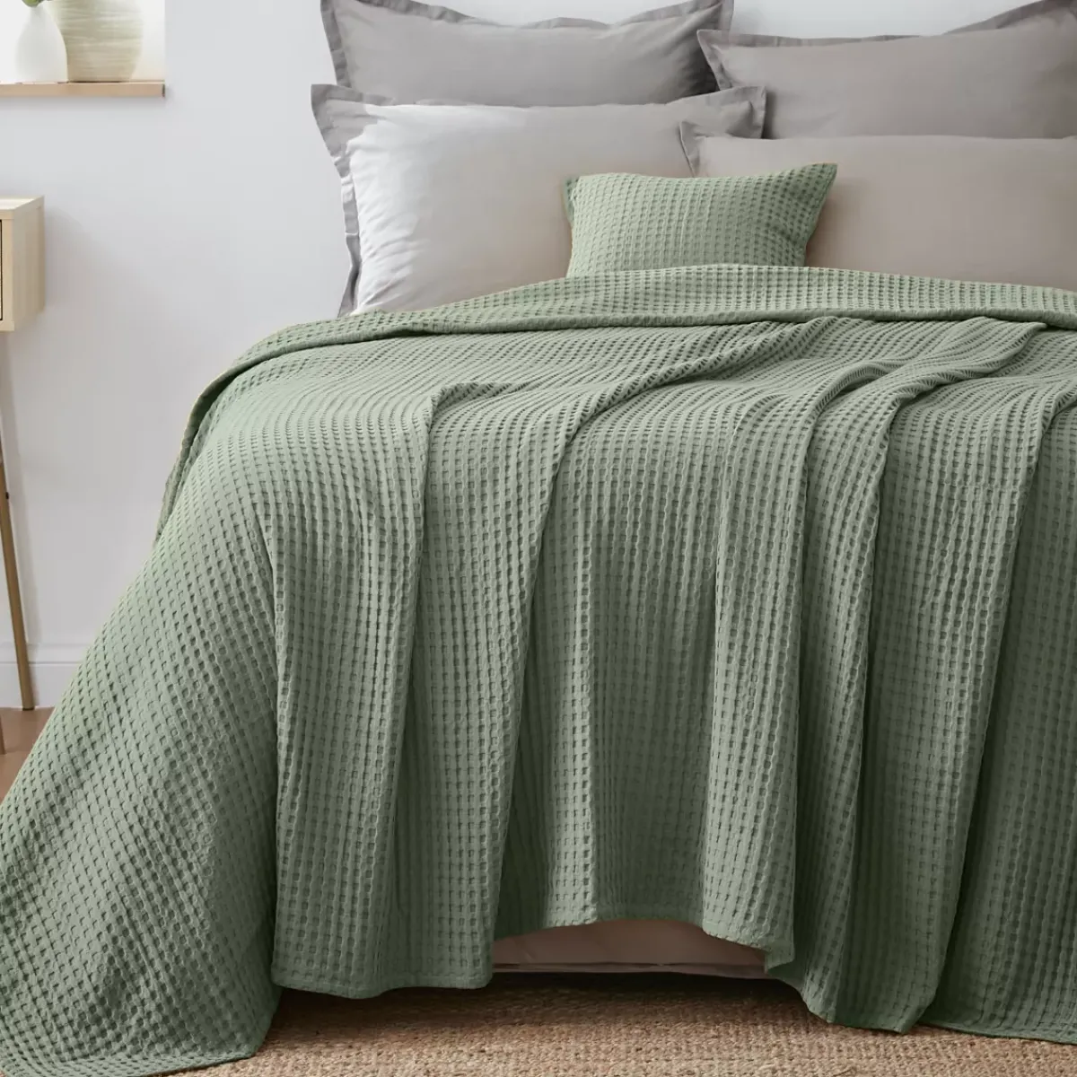 Sale Copriletto cotone nido d'ape (180 x 220 cm) Maya Plaid E Teli Copritutto|Copriletti, Trapuntine E Runner Letto