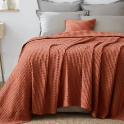 Sale Copriletto cotone nido d'ape (180 x 220 cm) Maya Plaid E Teli Copritutto|Copriletti, Trapuntine E Runner Letto