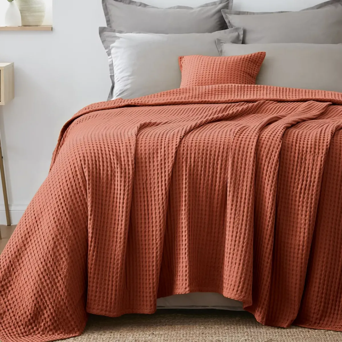 Sale Copriletto cotone nido d'ape (180 x 220 cm) Maya Plaid E Teli Copritutto|Copriletti, Trapuntine E Runner Letto