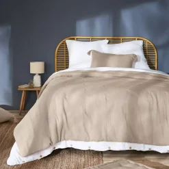 Hot Copriletto in garza di cotone (240 x 220 cm) Gaïa pampa Copriletti, Trapuntine E Runner Letto
