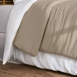 New Copriletto trapuntato garza di cotone (240 x 220 cm) Gaïa Marrone Copriletti, Trapuntine E Runner Letto
