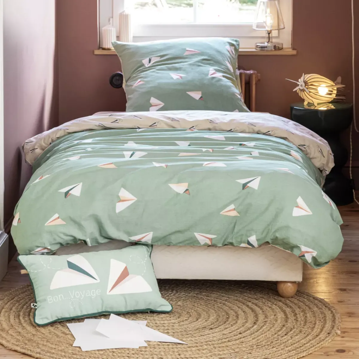 Outlet Copripiumino e due federe bambino cotone (200 x 200 cm) Petits papiers Biancheria Da Letto Bambini