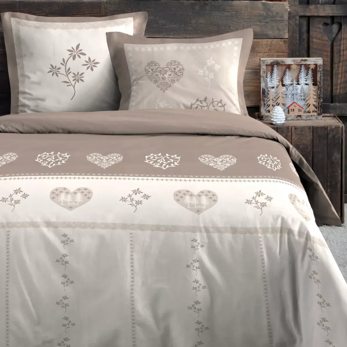 Discount Copripiumino e due federe in cotone (240 x 220 cm) Modane Completi Letto