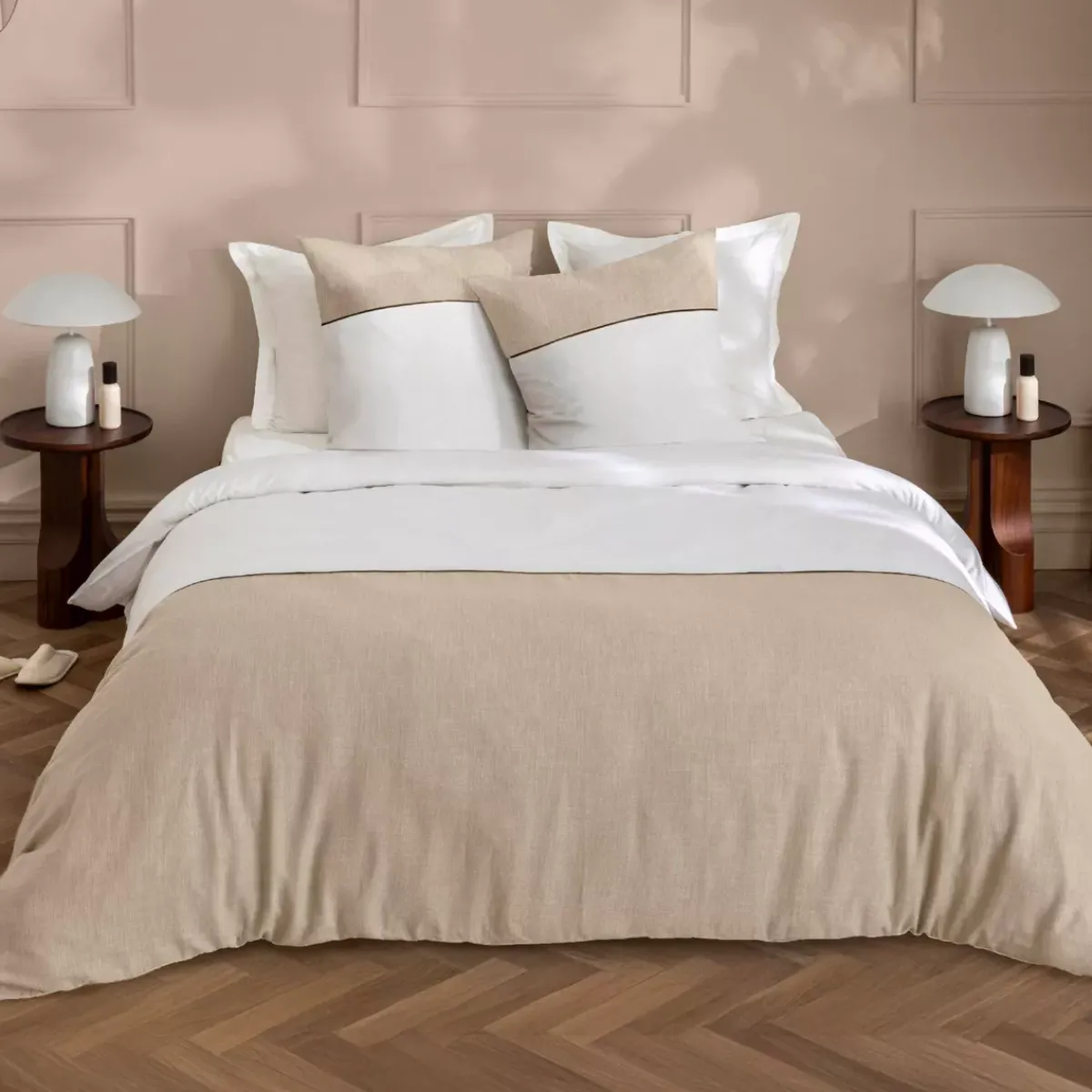 Clearance Copripiumino e due federe in cotone (240 x 220 cm) Gabrielle Copripiumini|Completi Letto