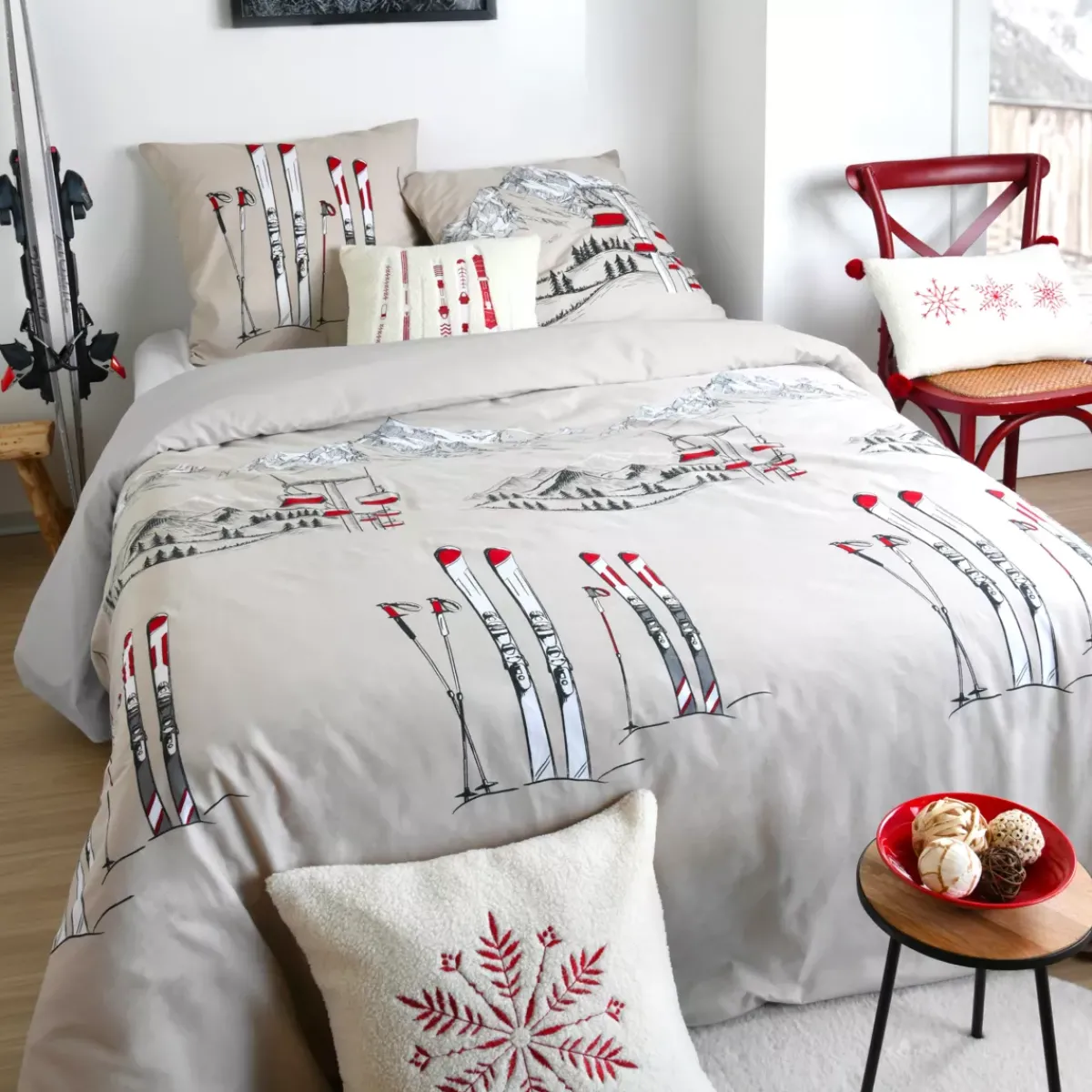 Sale Copripiumino e due federe in cotone Alpes Completi Letto