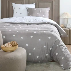 Copripiumino e due federe in doppio cotone (240 x 220 cm) Charmy Copripiumini|Completi Letto