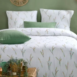 Clearance Copripiumino e due federe in doppio cotone gessato Fleolia Copripiumini|Completi Letto