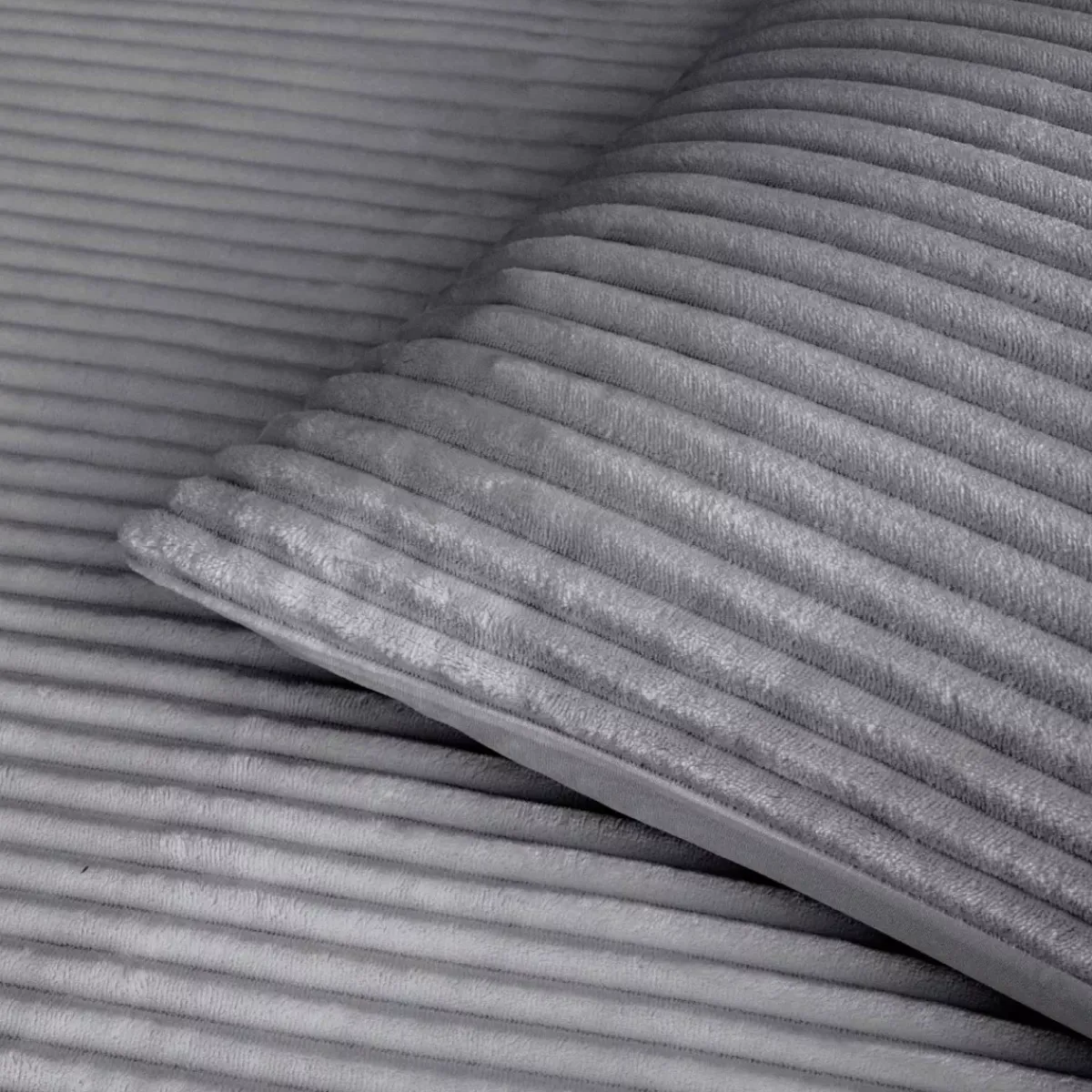 Outlet Copripiumino e due federe in flanella Veloutea Grigio Copripiumini|Completi Letto