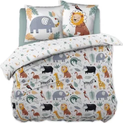 Hot Copripiumino e due federe per bambini in cotone Savana Biancheria Da Letto Bambini