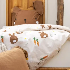 New Copripiumino e due federe per bambini in cotone Pompon Biancheria Da Letto Bambini
