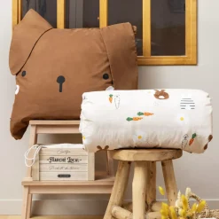 New Copripiumino e due federe per bambini in cotone Pompon Biancheria Da Letto Bambini