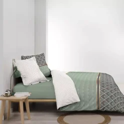 Sale Copripiumino e due federe quadrate percolle di cotone (260 cm) Belor Copripiumini|Completi Letto