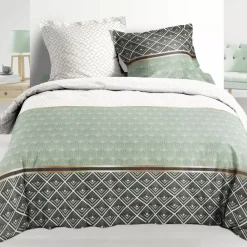 Sale Copripiumino e due federe quadrate percolle di cotone (260 cm) Belor Copripiumini|Completi Letto