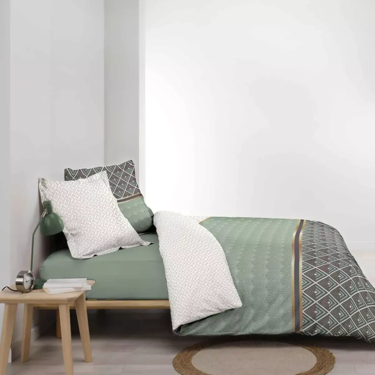 Discount Copripiumino e due federe quadrate percalle di cotone (240 cm) Belor Copripiumini|Completi Letto