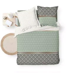 Discount Copripiumino e due federe quadrate percalle di cotone (240 cm) Belor Copripiumini|Completi Letto