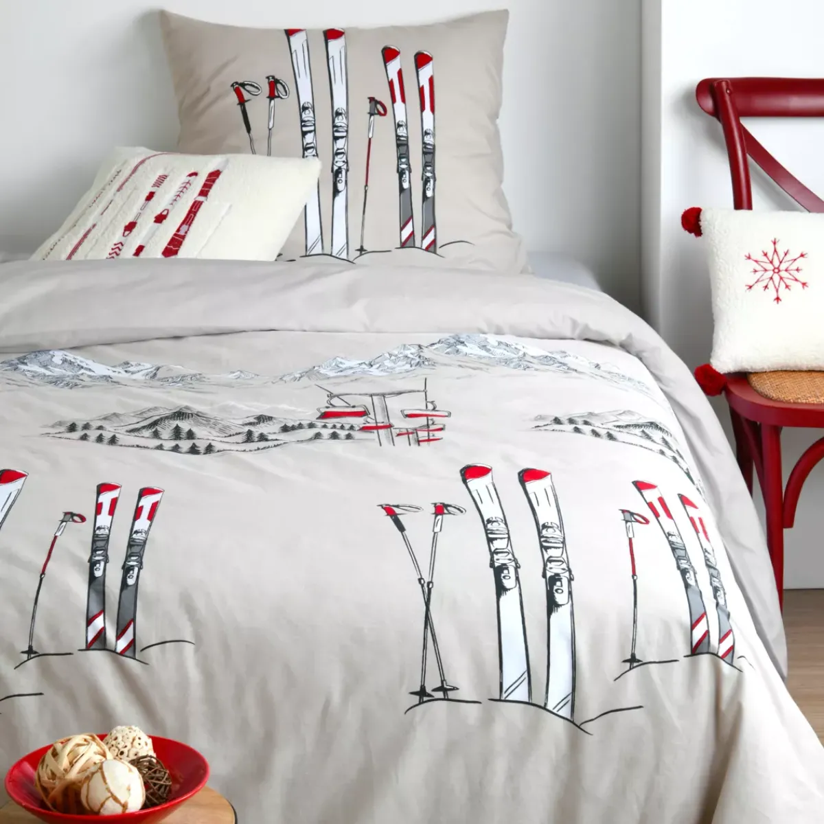 New Copripiumino e federa in cotone (140 x 200 cm) Alpes Completi Letto
