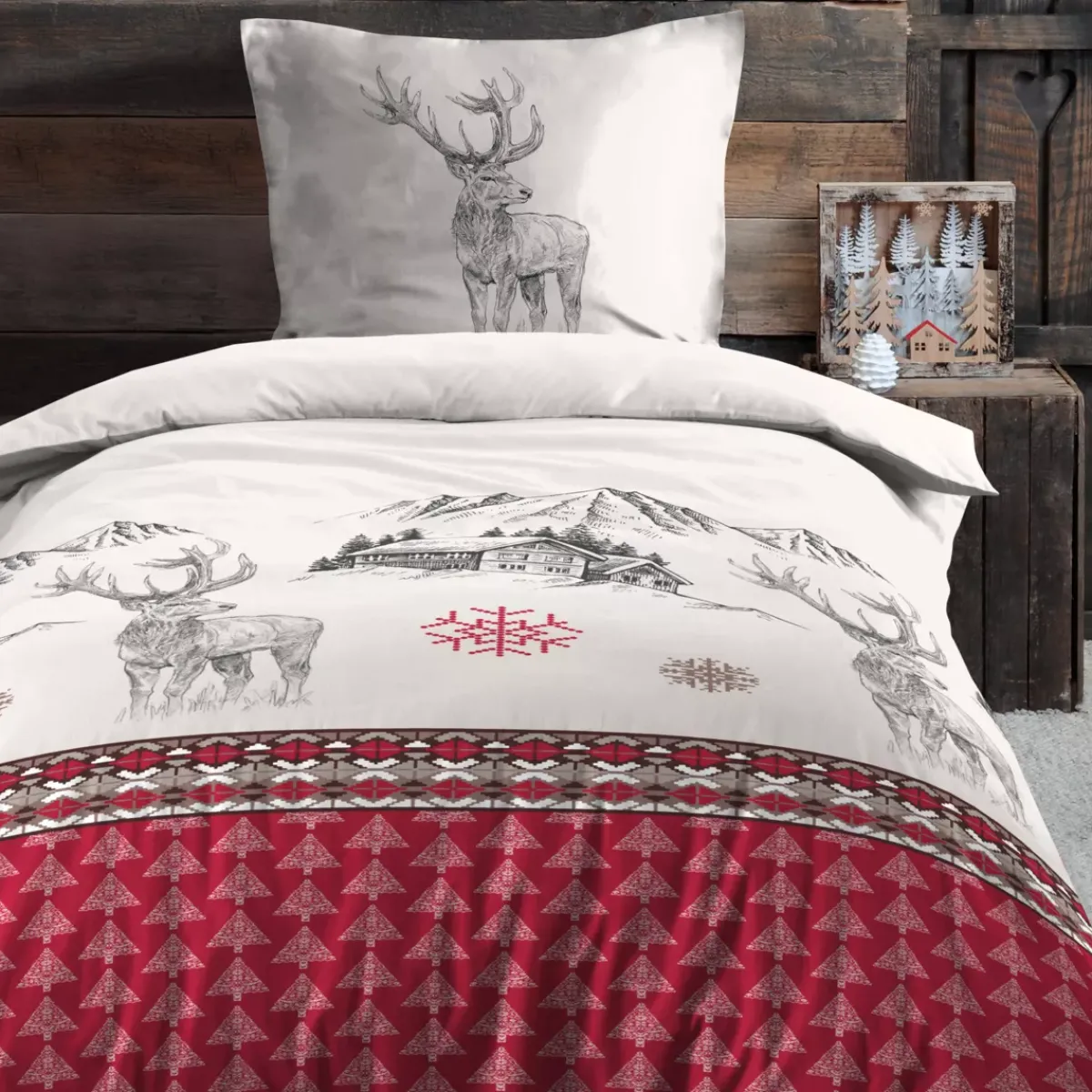 Online Copripiumino e federa in cotone (140 x 200 cm) Bauges Completi Letto