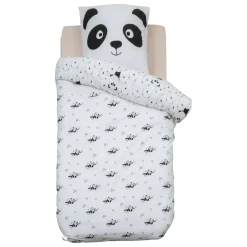 Discount Copripiumino e federa per bambini in cotone (140 x 200 cm) Panda Biancheria Da Letto Bambini