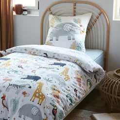 Outlet Copripiumino e federa per bambini in cotone (140 x 200 cm) Savana Biancheria Da Letto Bambini