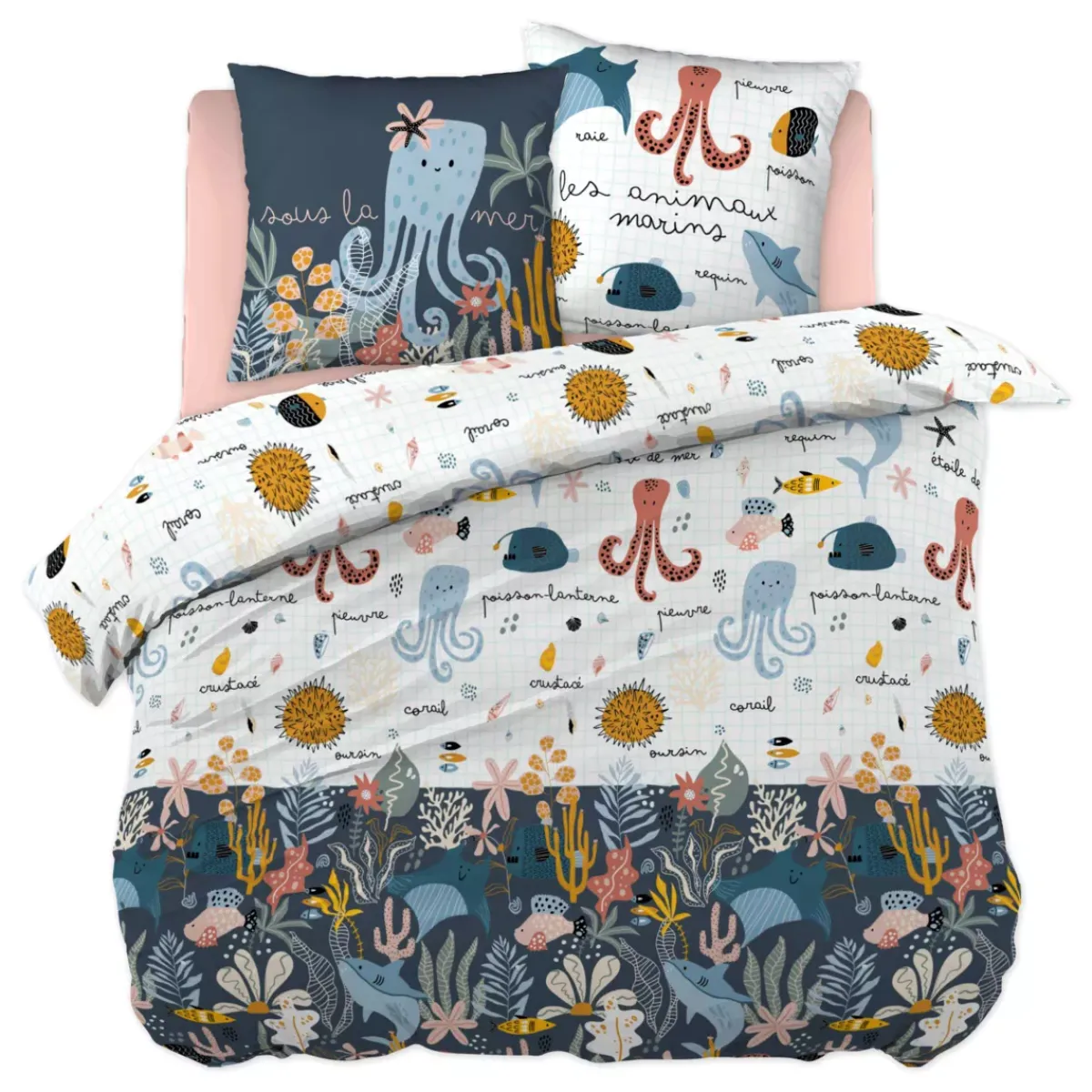 Best Copripiumino e una federa bambino cotone (240 cm) Octopia Biancheria Da Letto Bambini